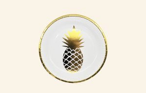 Gold Pineapple Plates 8pk