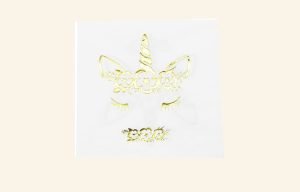 Gold Unicorn Napkins 16pk