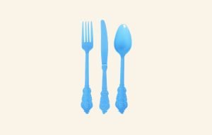 Luxe Blue Cutlery Set