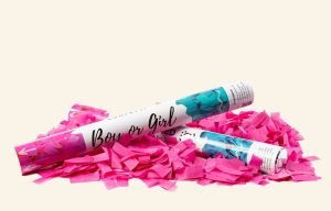 Pink Confetti Cannon Popper Gender Reveal