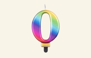 #0 Rainbow Jumbo Candle