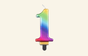#1 Rainbow Jumbo Candle