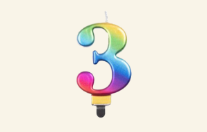 #3 Rainbow Jumbo Candle
