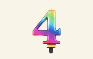 #4 Rainbow Jumbo Candle