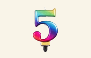 #5 Rainbow Jumbo Candle