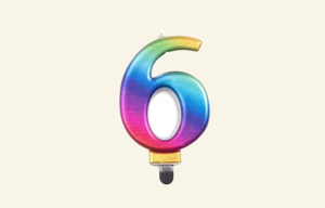 #6 Rainbow Jumbo Candle