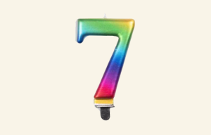 #7 Rainbow Jumbo Candle