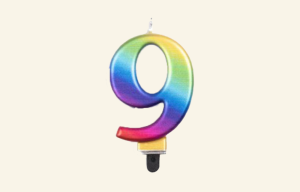 #9 Rainbow Jumbo Candle