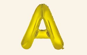 Gold Letter A Balloon