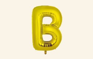 Gold Letter B Balloon