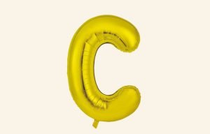 Gold Letter C Balloon