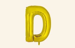 Gold Letter D Balloon