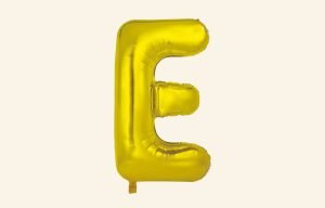 Gold Letter E Balloon