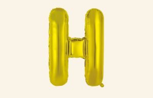 Gold Letter H Balloon