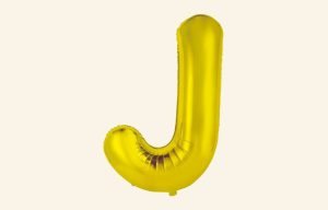 Gold Letter J Balloon