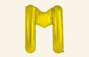 Gold Letter M Balloon