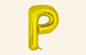 Gold Letter P Balloon