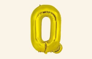 Gold Letter Q Balloon