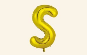 Gold Letter S Balloon