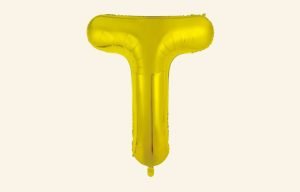 Gold Letter T Balloon