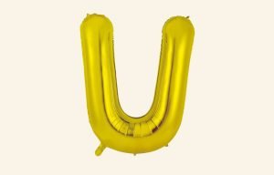 Gold Letter U Balloon