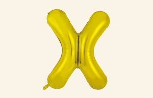Gold Letter X Balloon