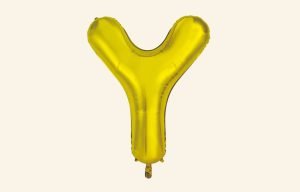 Gold Letter Y Balloon