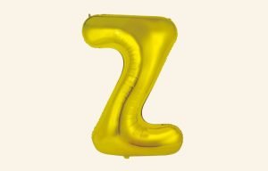 Gold Letter Z Balloon