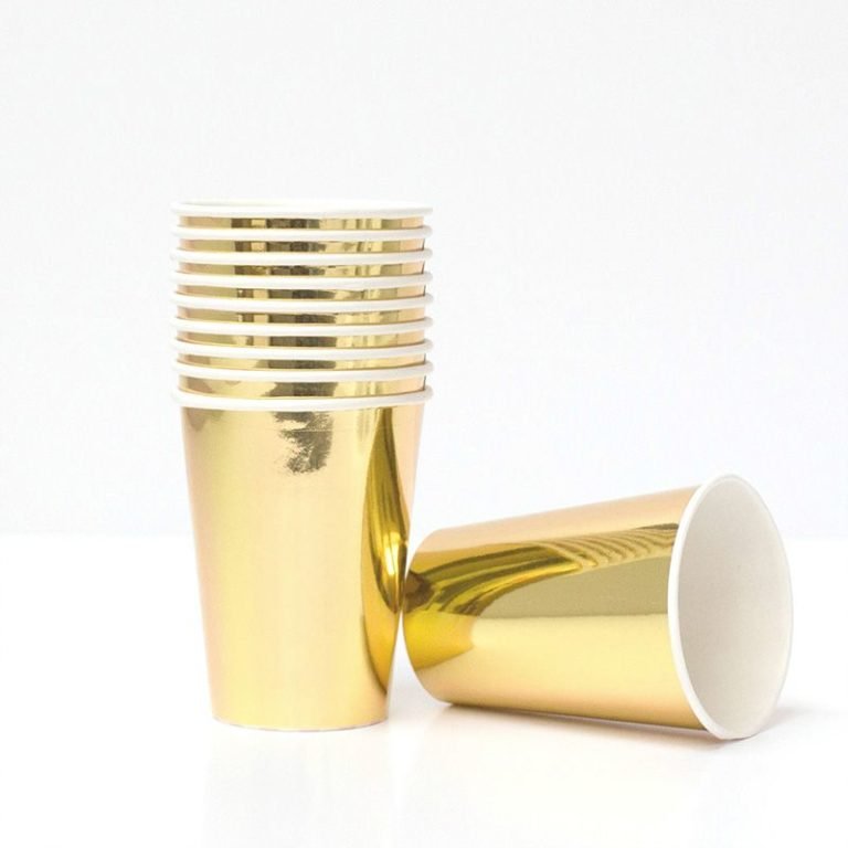 Gold Foil Cups Queenparty