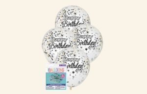 Glittering Birthday Balloons 6pk