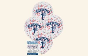 Happy 1st Balloons 6pk