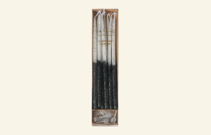 Black Glitter Candles 12pk
