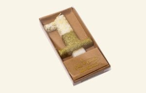 Gold Glitter Candle 1