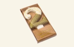 Gold Glitter Candle 2