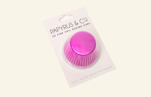 Hot Pink Foil Baking Cups