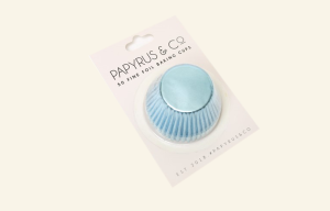 Pastel Blue Foil Baking Cups