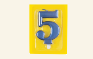 #5 Blue Jumbo Candle