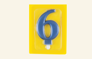 #6 Blue Jumbo Candle