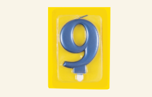 #9 Blue Jumbo Candle