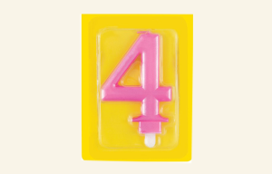 #4 Pink Jumbo Candle