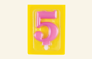 #5 Pink Jumbo Candle