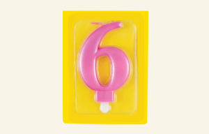 #6 Pink Jumbo Candle
