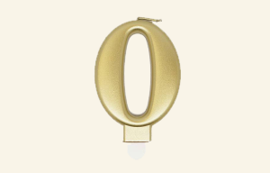 #0 Gold Jumbo Candle