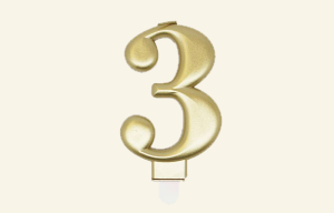 #3 Gold Jumbo Candle