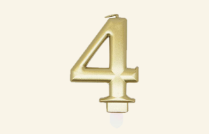 #4 Gold Jumbo Candle