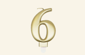 #6 Gold Jumbo Candle