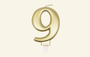 #9 Gold Jumbo Candle