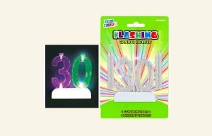 30th Flashing Candle