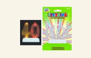 40th Flashing Candle