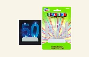 50th Flashing Candle